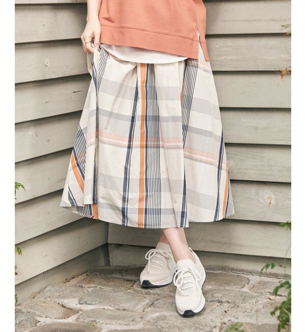 ikka「ビッグチェックスカート」|スカート|
