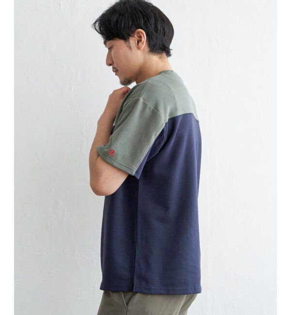 ikka「URBAN NATURE LIFE アーバンネイチャーライフ バイカラー切り替えTシャツ」|Tシャツ・カットソー|