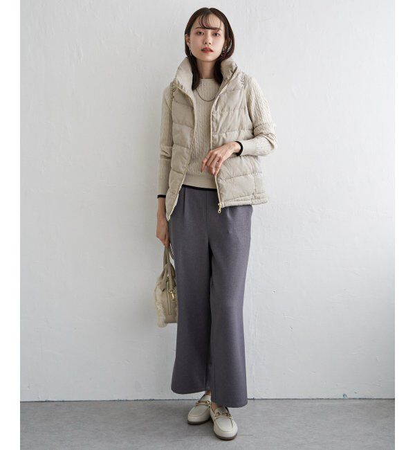 ikka「細コールボリューム襟ベスト」|ダウンベスト・ベスト|