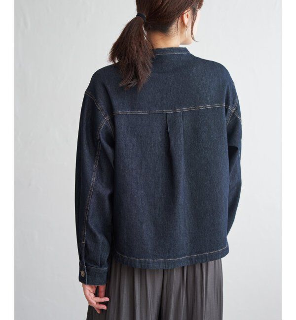 ikka「メッシュデニムブルゾン」|ブルゾン・スタジャン|