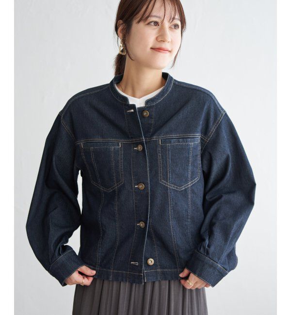 ikka「メッシュデニムブルゾン」|ブルゾン・スタジャン|