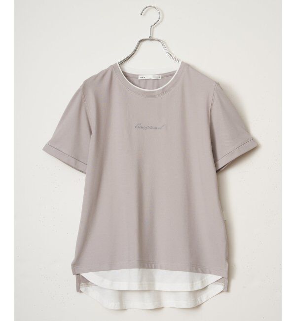 ikka「【接触冷感】鹿の子裾レイヤードプルオーバー」|その他|ライトグレー