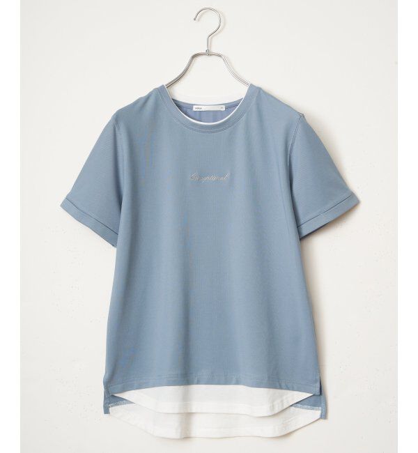 ikka「【接触冷感】鹿の子裾レイヤードプルオーバー」|その他|ライトブルー