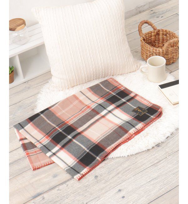 Lbc with Life「チェック柄ブランケット S」|その他|ベージュ