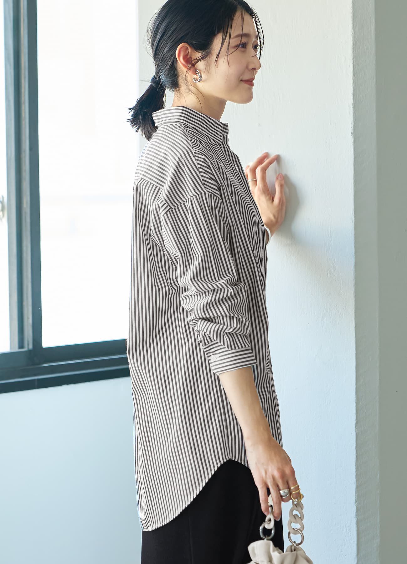 STYLE DELI「ベーシックストライプ柄シャツB」|シャツ・ブラウス|