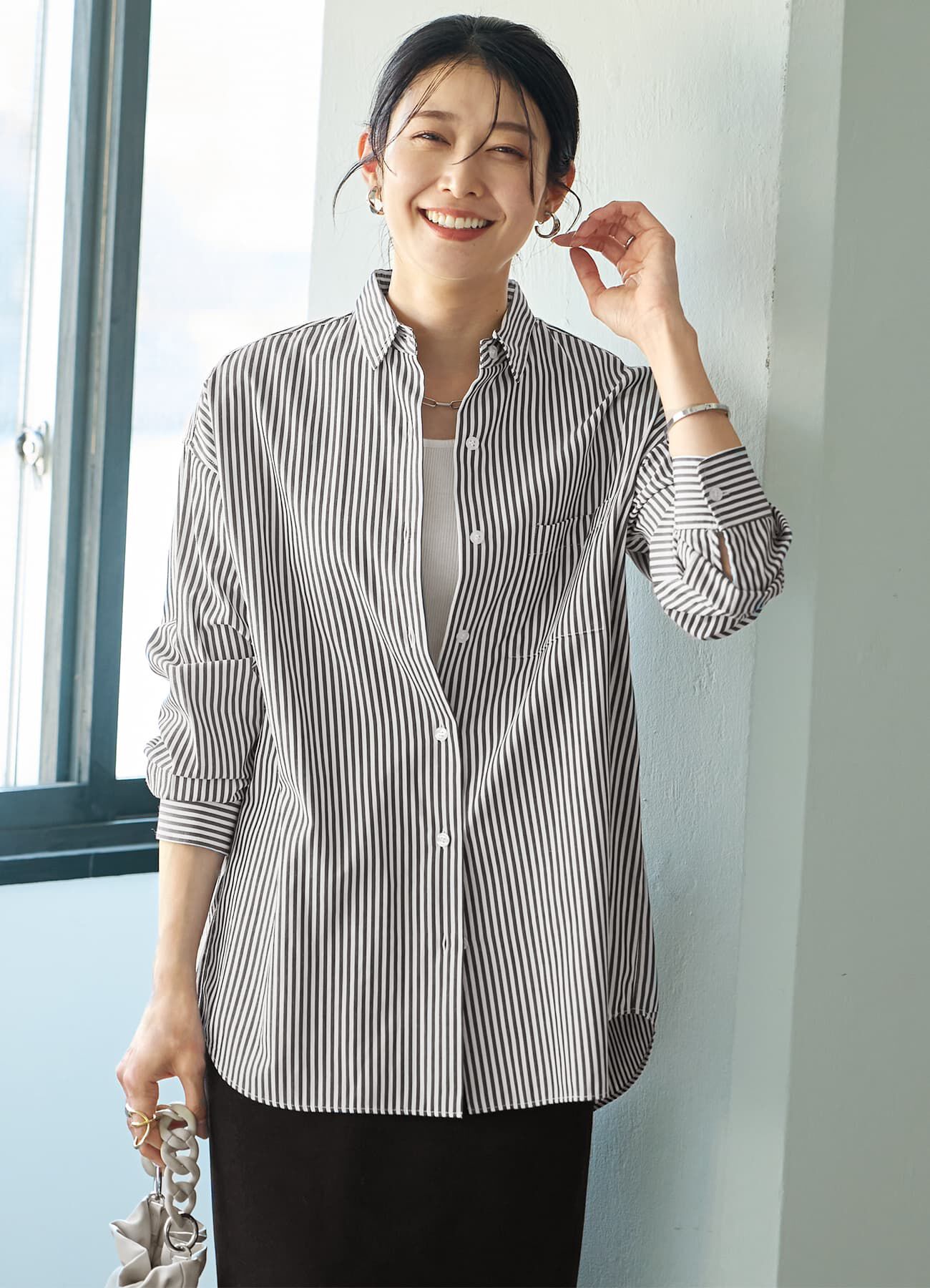 STYLE DELI「ベーシックストライプ柄シャツB」|シャツ・ブラウス|