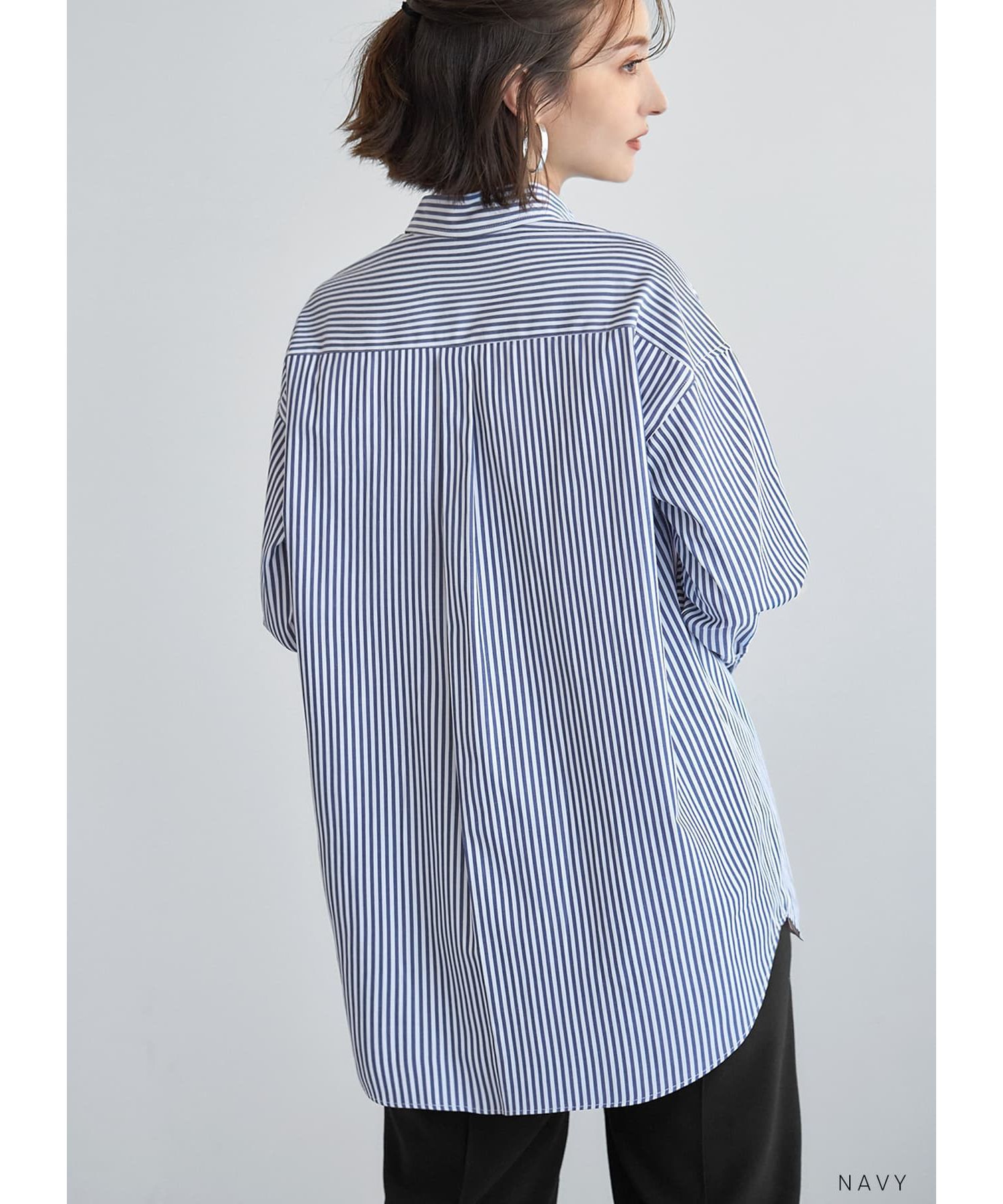 STYLE DELI「ベーシックストライプ柄シャツB」|シャツ・ブラウス|