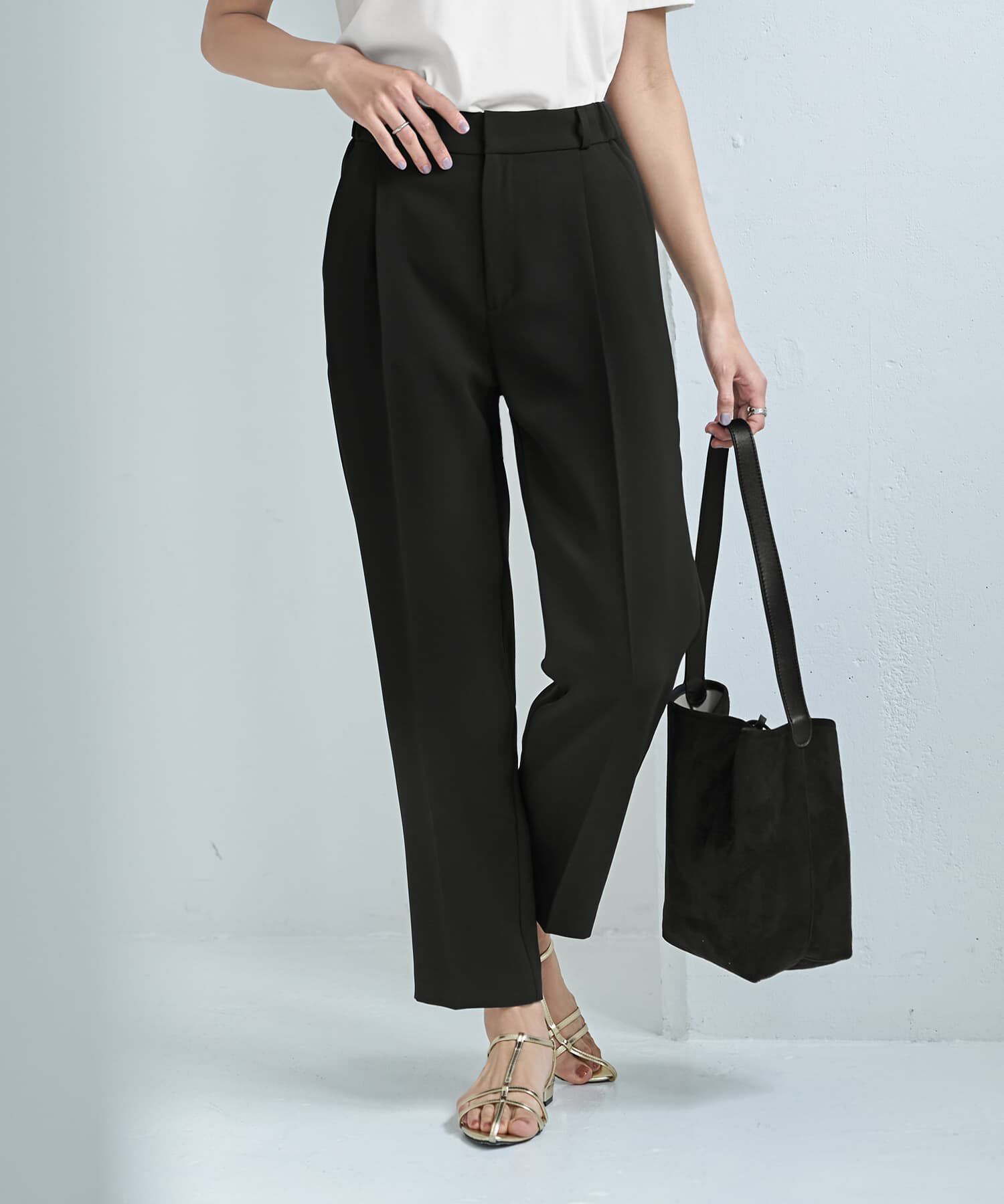  「ゆとりのある落ち感BASICパンツ」|その他|ブラック