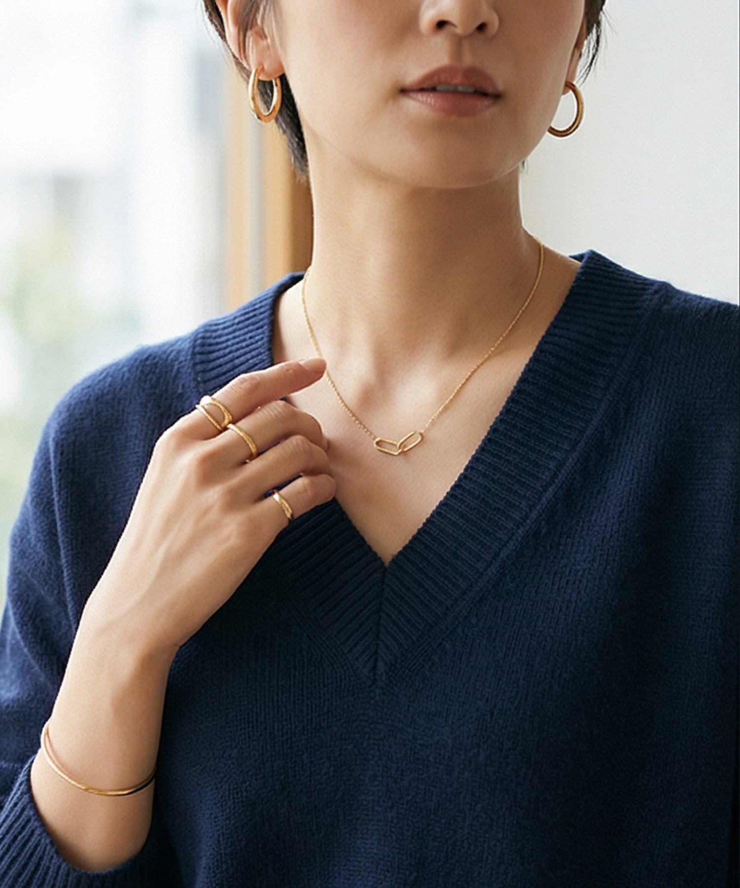 STYLE DELI「【DELI by】ソフトリンクモチーフネックレス（ステンレス）」|ネックレス|