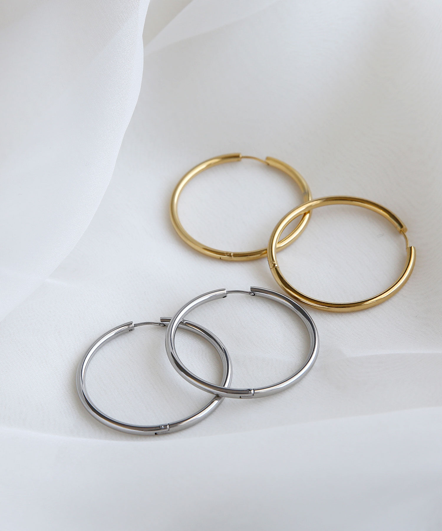 colleca la「[stainless]45mm・ベーシックフープピアス〈金属アレルギー対応〉」|ピアス|