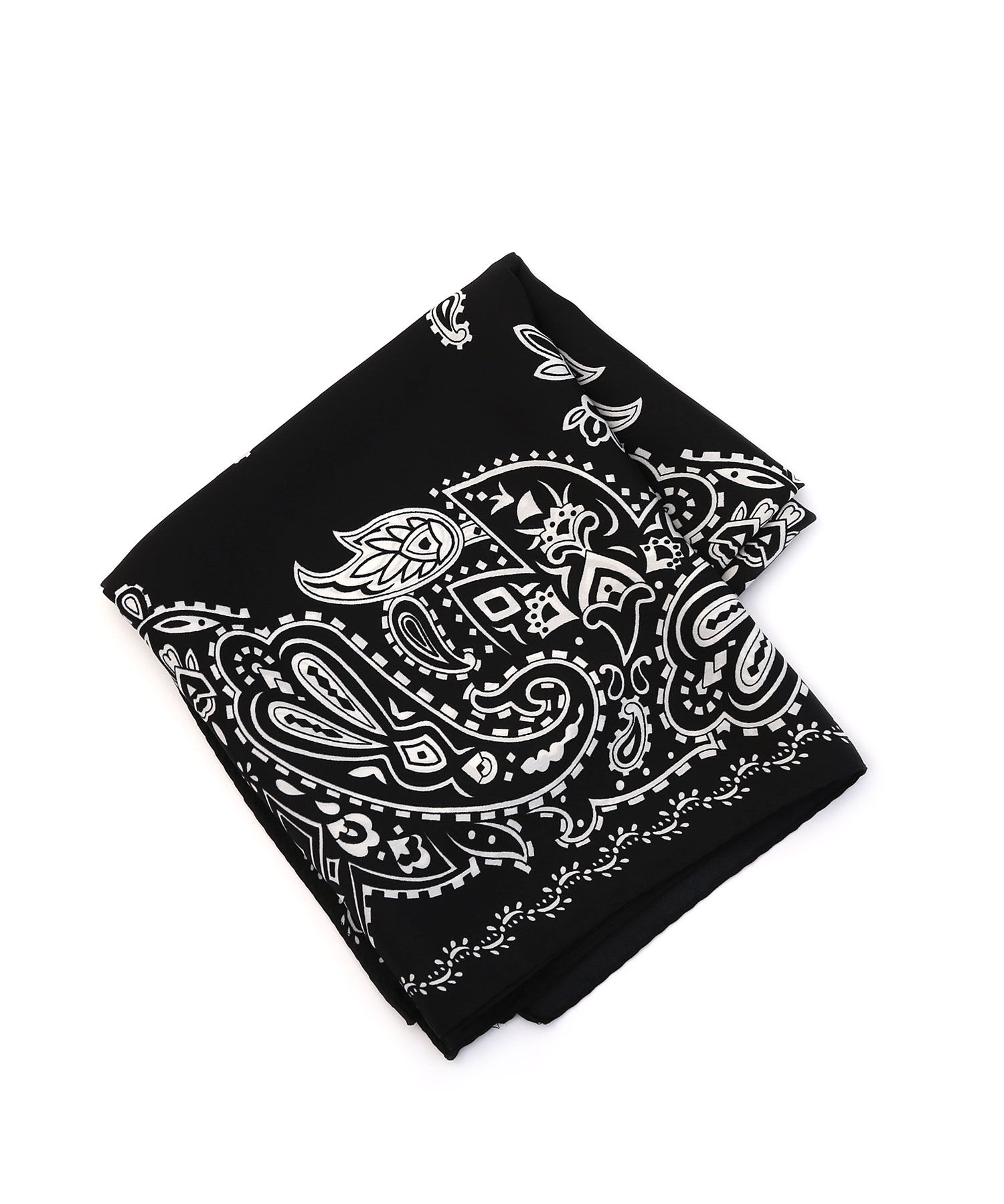 colleca la「モノトーンペイズリー柄スカーフ」|バンダナ・スカーフ|