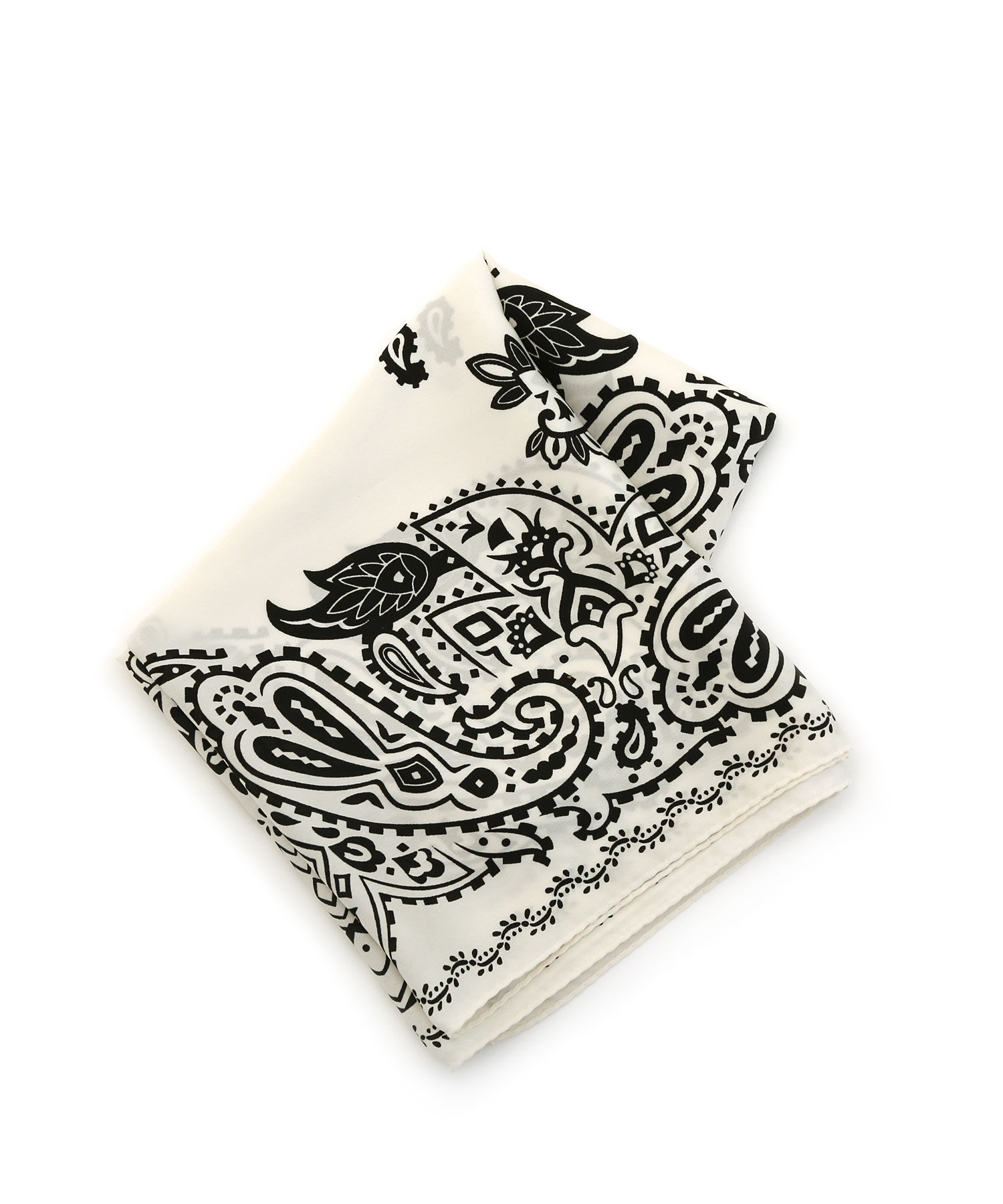 colleca la「モノトーンペイズリー柄スカーフ」|バンダナ・スカーフ|