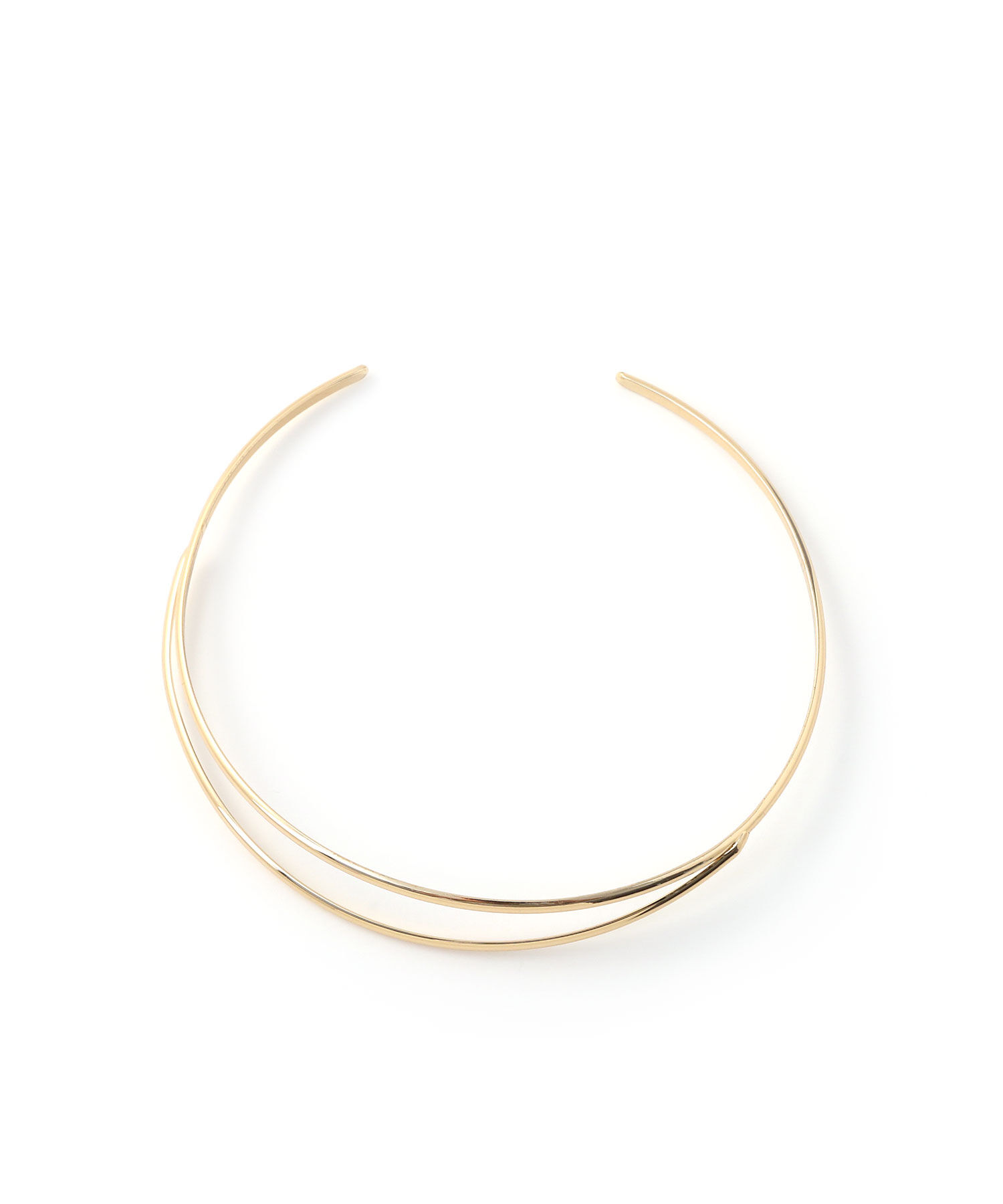 colleca la「アシンメトリーダブルライン メタルチョーカー/ネックカフ」|ネックレス|