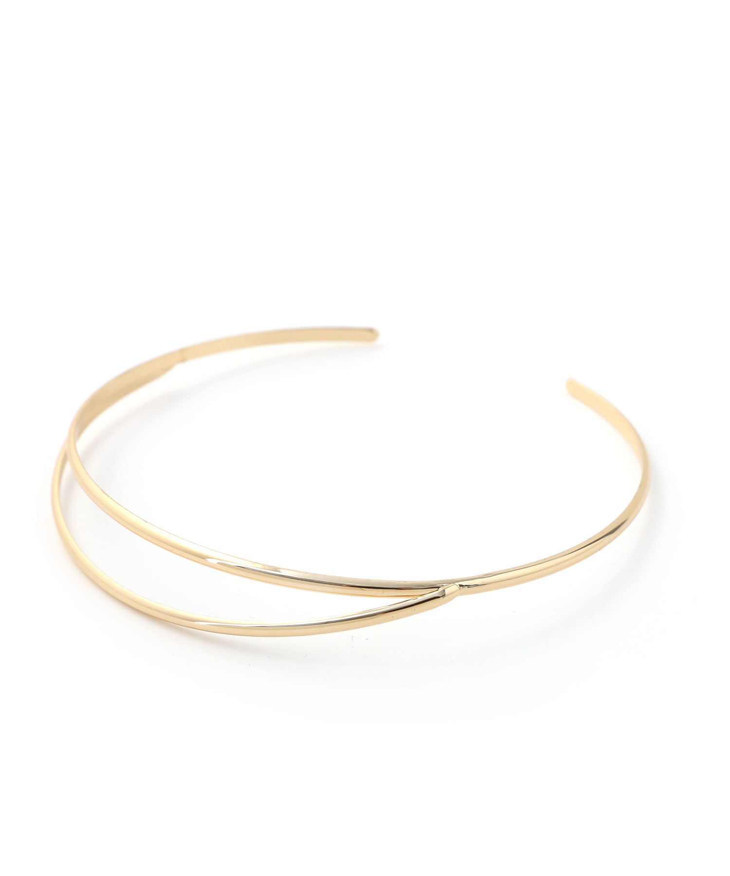 colleca la「アシンメトリーダブルライン メタルチョーカー/ネックカフ」|ネックレス|