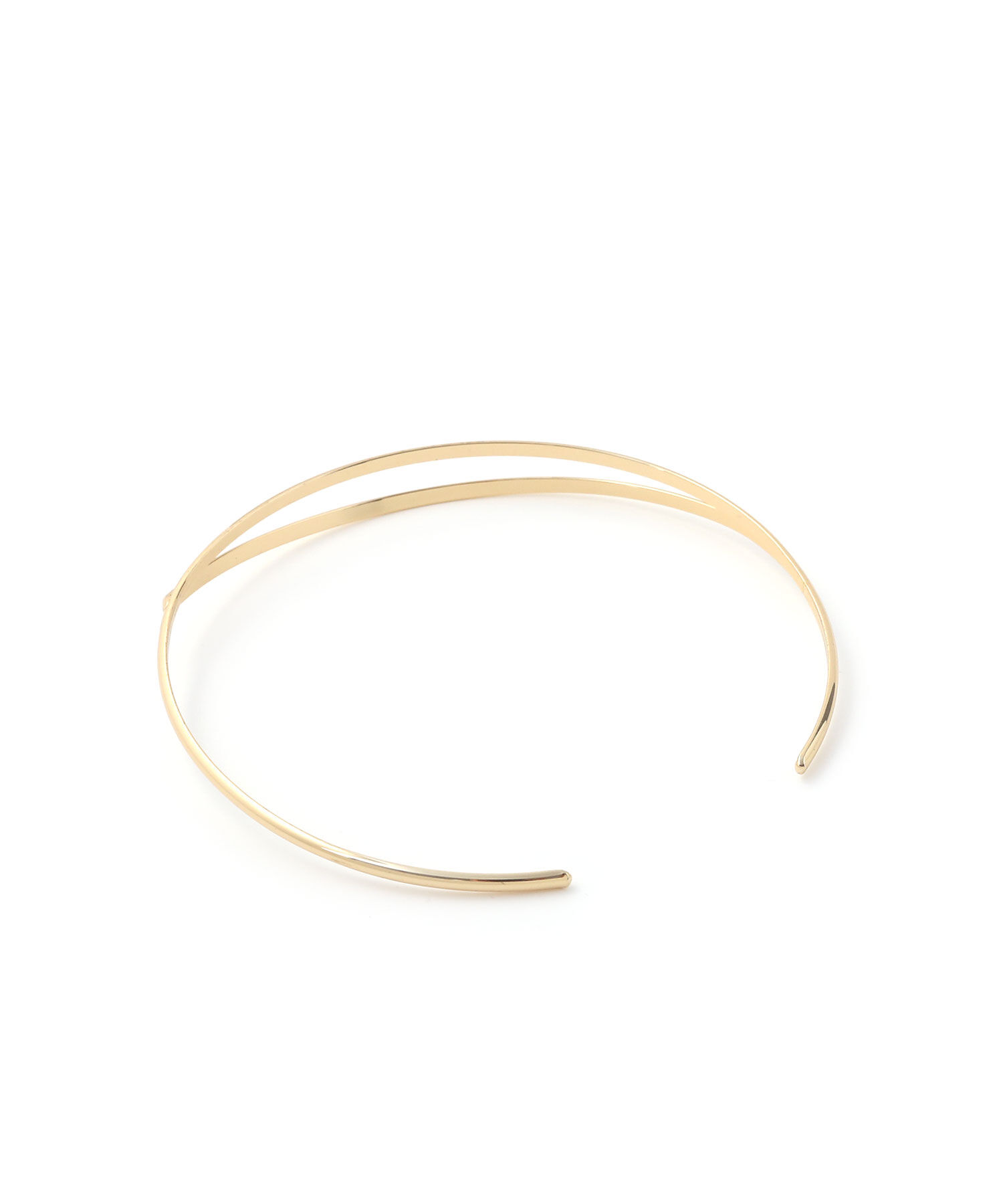 colleca la「アシンメトリーダブルライン メタルチョーカー/ネックカフ」|ネックレス|