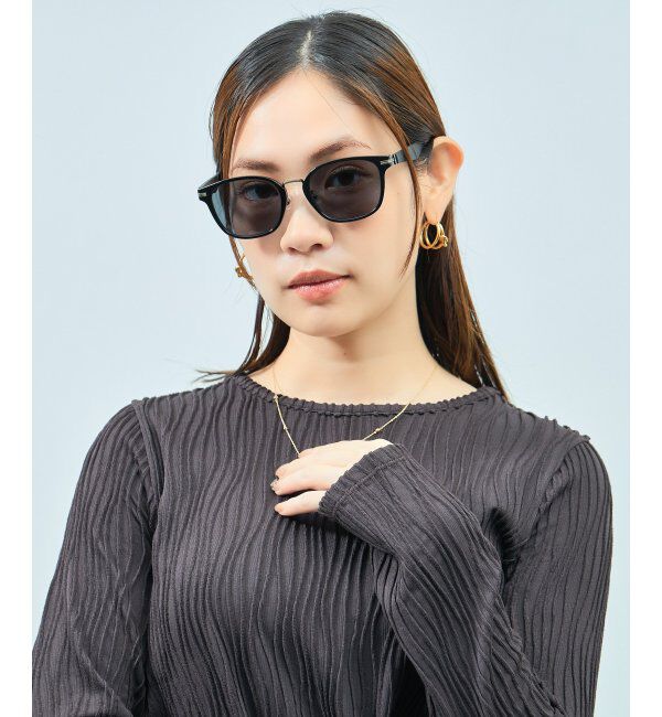  「ウェリントン型 サングラス ラバーテンプル ずれ落ち防止｜カラーレンズ ｜紫外線対策 UVカット｜Zoff 」|サングラス|黒3