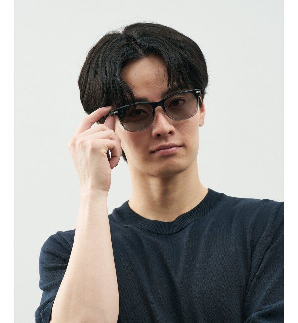  「SUNCUTGlasses/UV100%CUT サングラス レザー調 ラバーテンプル 紫外線対策 UV対策 UVカット ズレ落ち防止」|サングラス|