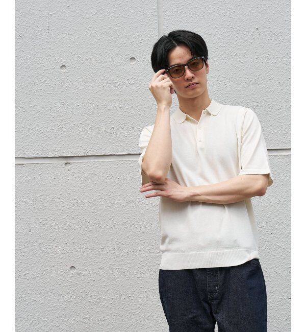  「SUNCUTGlasses/UV100%CUT サングラス レザー調 ラバーテンプル 紫外線対策 UV対策 UVカット ズレ落ち防止」|サングラス|