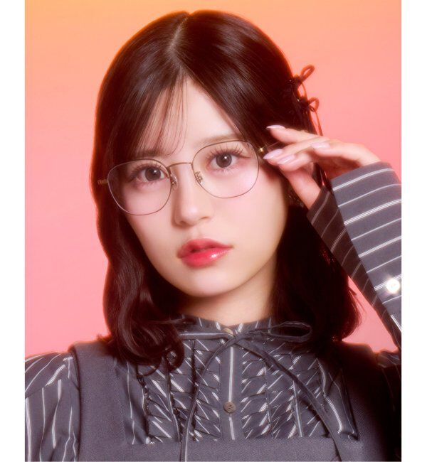  「Zoff｜FRUITS ZIPPER [月足天音(つきあし あまね)ﾓﾃﾞﾙ] メガネ | フルーツジッパー 眼鏡 レンズ交換券付」|メガネ|茶系デミ