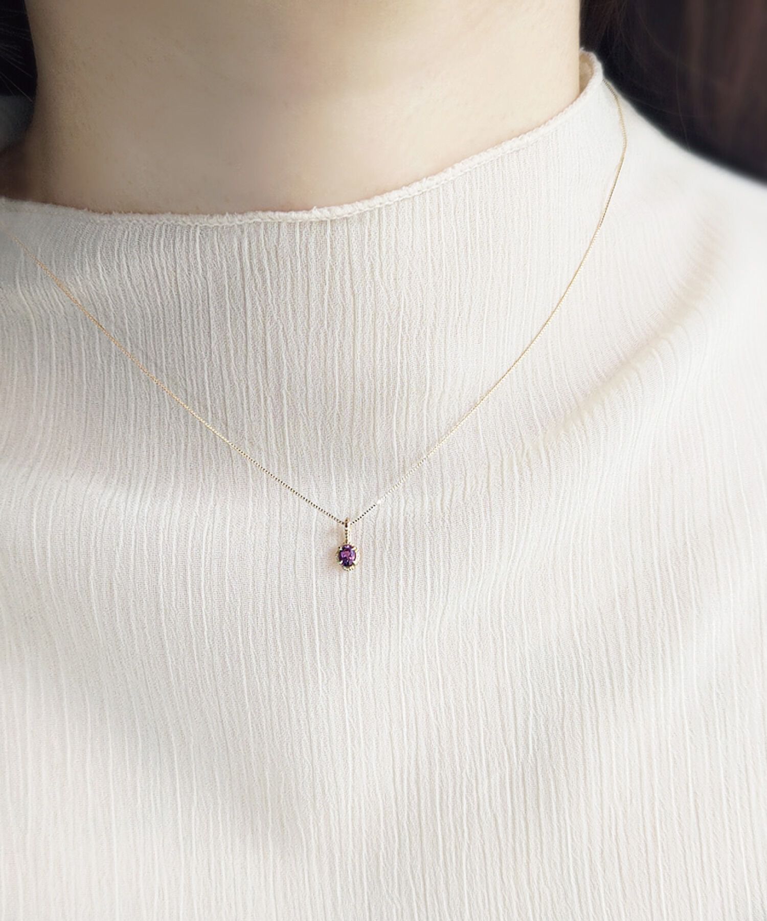 NOIR DE POUPEE「K10 誕生石チャーム【ネックレスチャーム】1月・2月・3月・6月・8月・10月・11月・12月」|ネックレス|