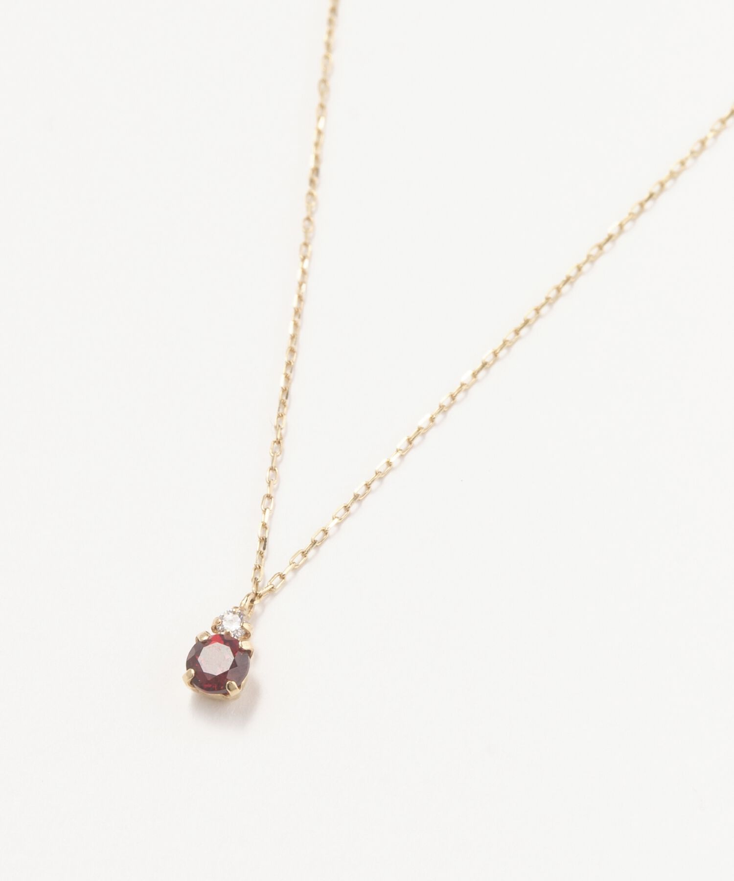 Phoebe「【K10】ジュエルラックネックレス　ガーネット/BOX付き」|ネックレス|
