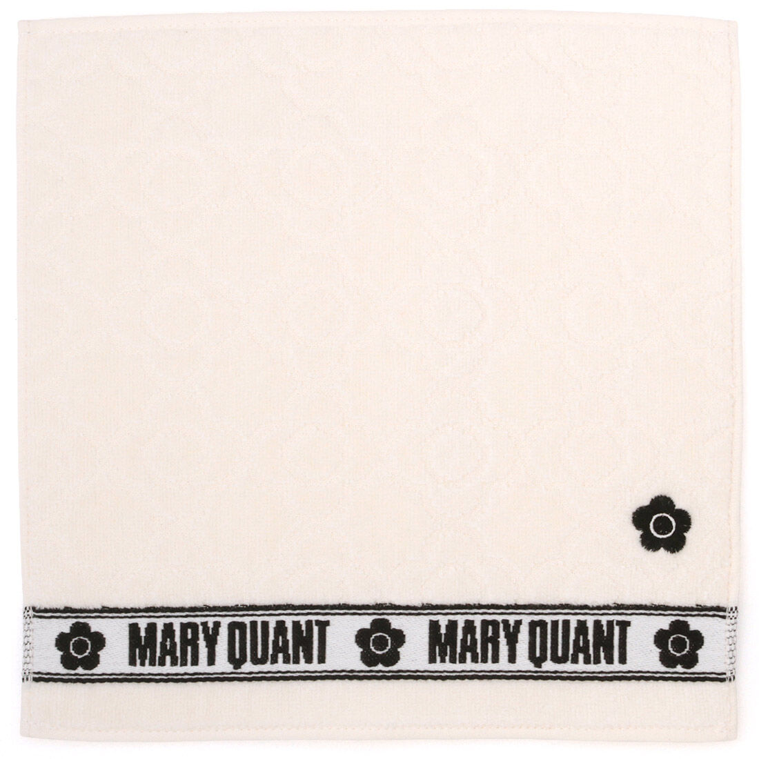  「MARY QUANT タオルハンカチ＜デイジー総柄＞」|タオル|アイボリー