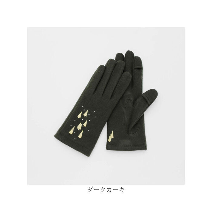 BACKYARD FAMILY「クロダ 手袋 レディース 通販 グローブ 手ぶくろ 暖かい かわいい 刺繍 スマートフォン対応」|手袋|