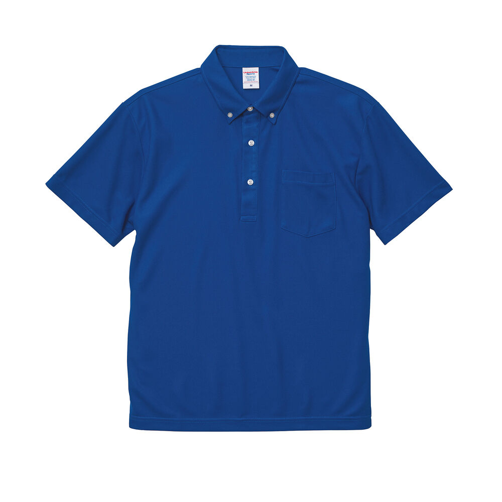 BACKYARD FAMILY「ユナイテッドアスレ UnitedAthle ポロシャツ メンズ ボタンダウン 半袖 通販」|その他|ブルー1