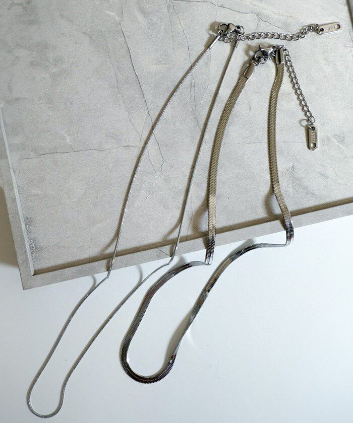 BACKYARD FAMILY「ネックレス スネークチェーン 通販 ダイヤモンドハーツ nec-0520 Diamond」|その他|