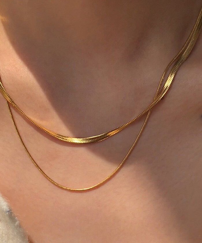 BACKYARD FAMILY「ネックレス スネークチェーン 通販 ダイヤモンドハーツ nec-0520 Diamond」|その他|