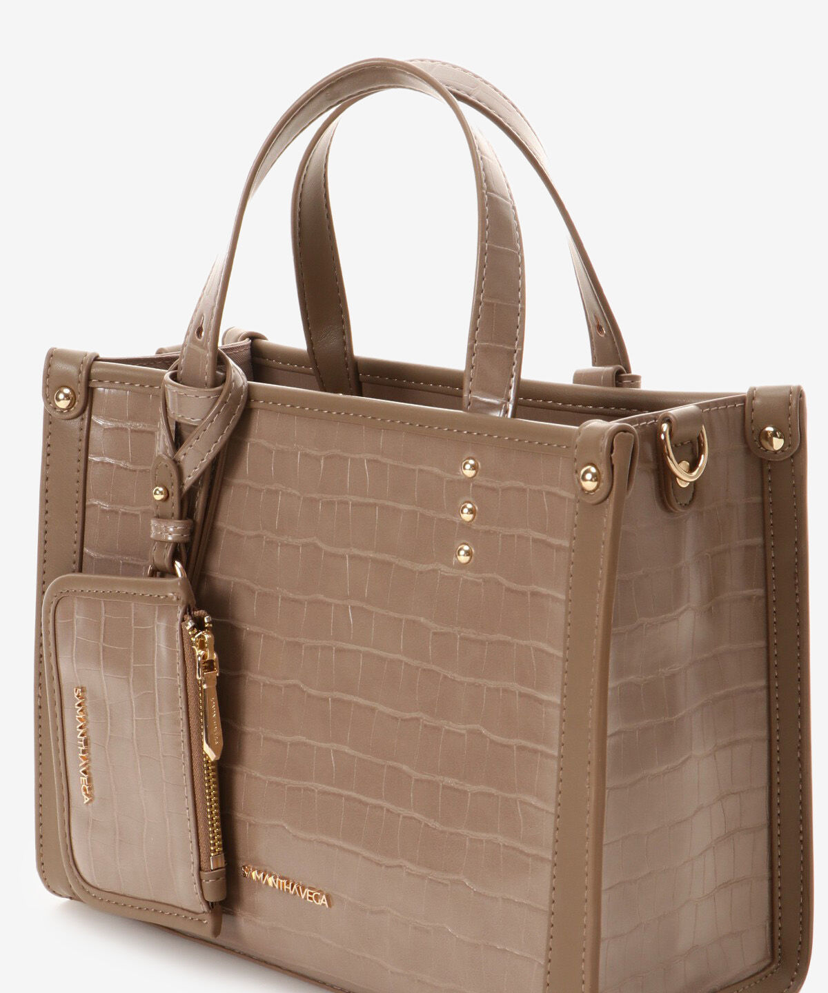 Samantha Vega「クロコ調シンプル横型ハンドバッグ」|ハンドバッグ|