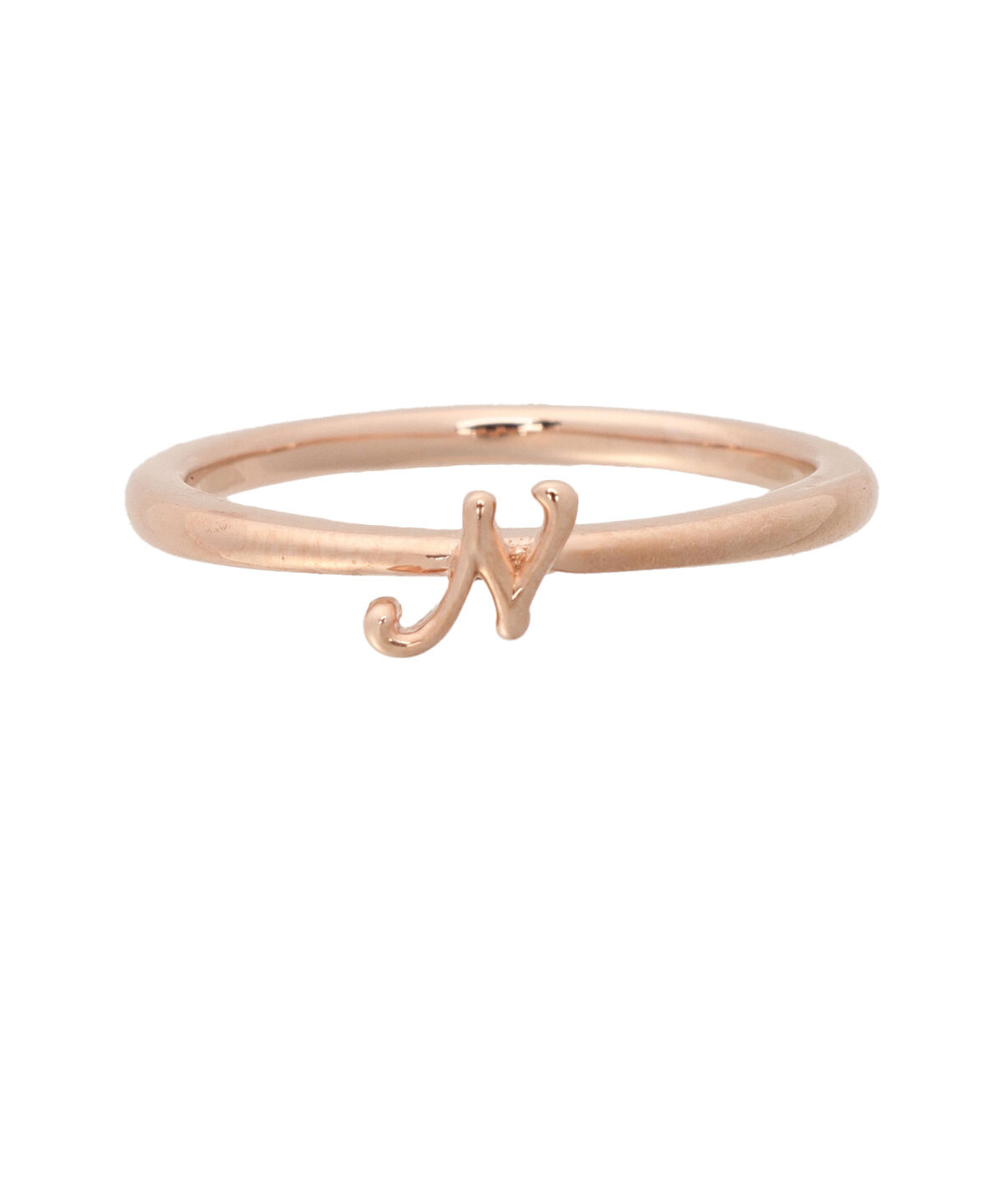 newme by Samantha Thavasa「イニシャルリング(N)」|リング|SILVER PGﾒｯｷ