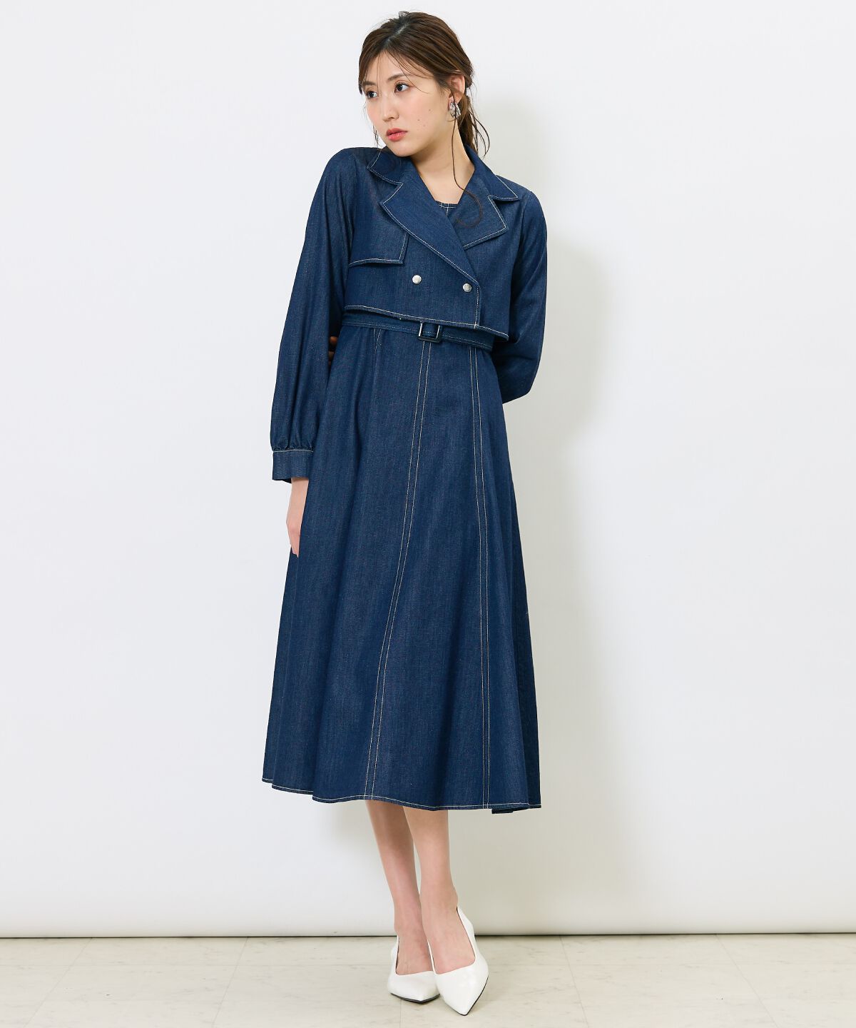 アンドクチュール「トレンチライクアンサンブルワンピース」|ワンピース|