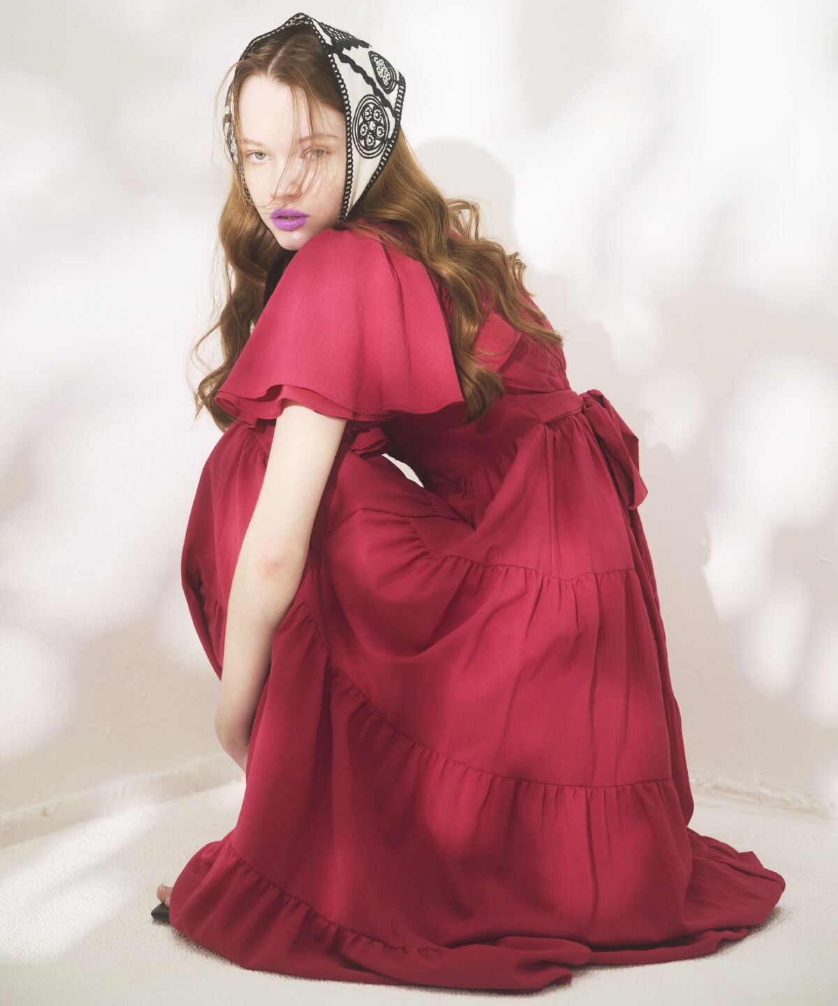 アンドクチュール「ギャザーVネックティアードワンピース」|ワンピース|