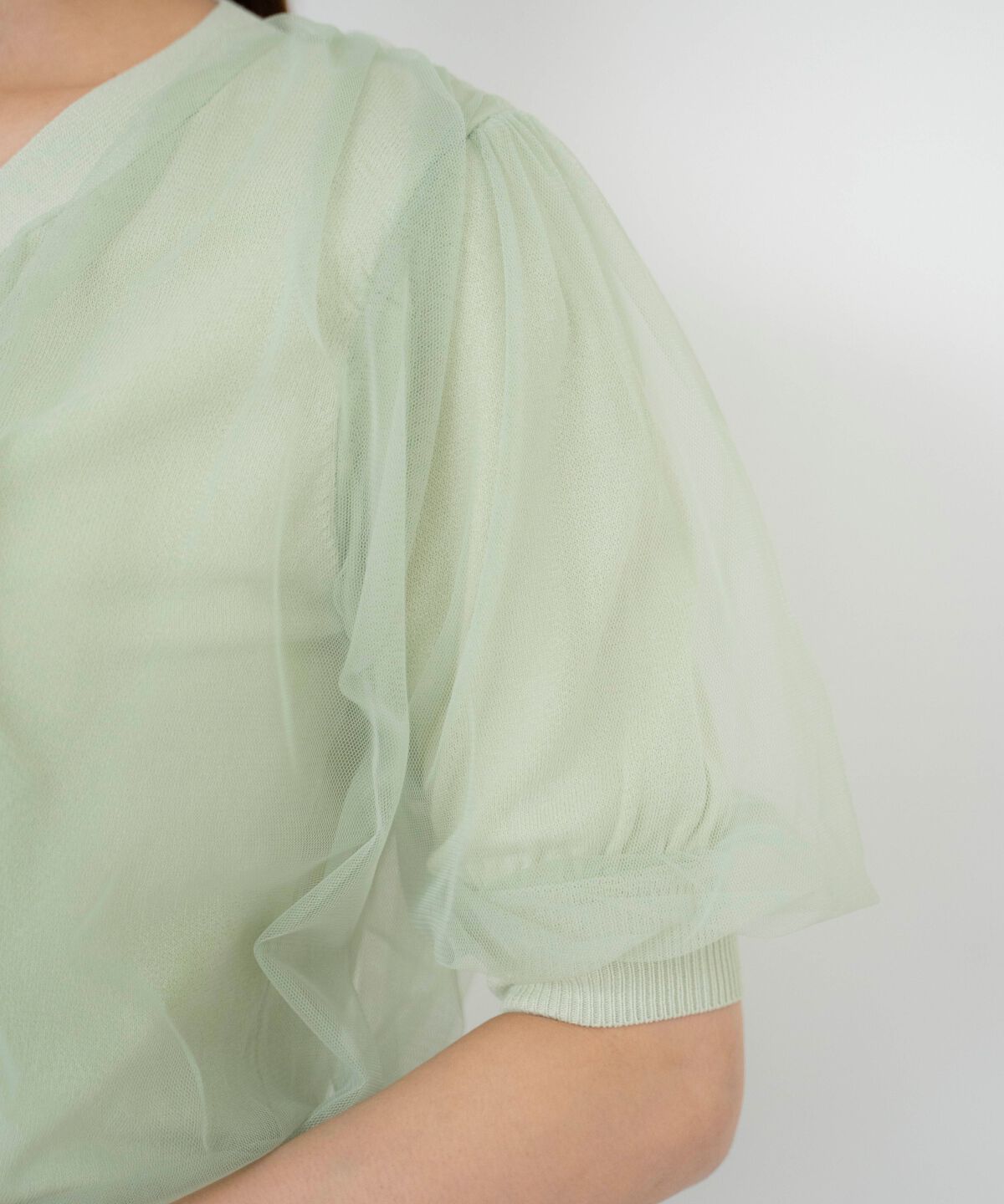 アンドクチュール「チュールカバープルオーバー」|カーディガン|