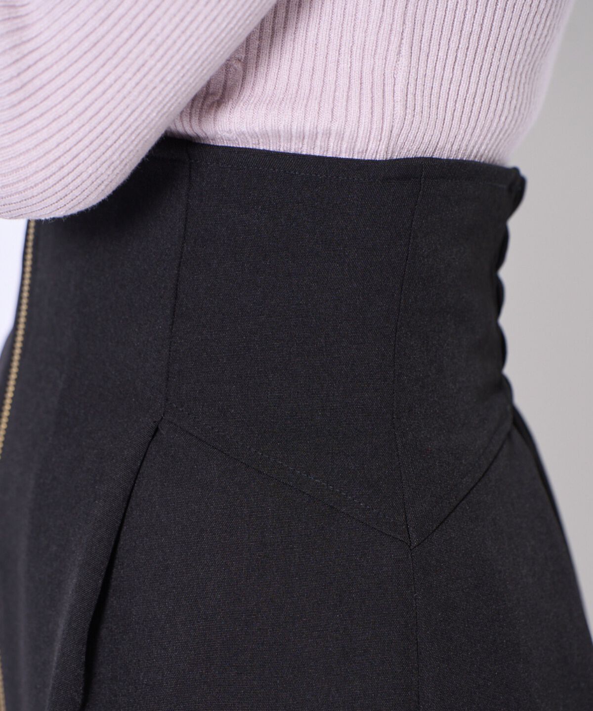 アンドクチュール「センターZIPスカート」|タイト|