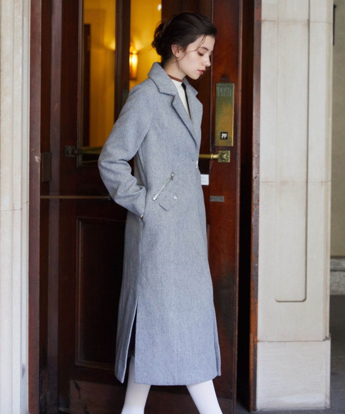 REDYAZEL「ジップチェスターコート」|ステンカラーコート|