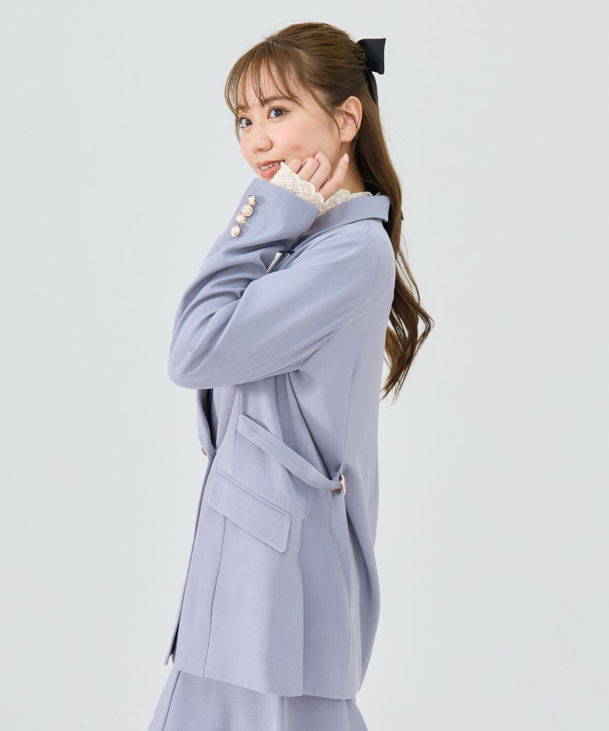 REDYAZEL「サイドベルトダブルジャケット」|テーラードジャケット|