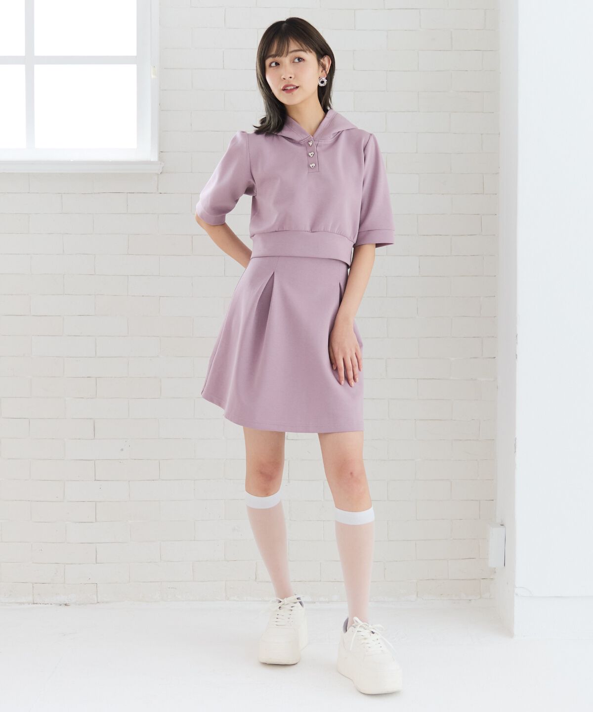 REDYAZEL「レースアップフレアミニスカート」|フレア|