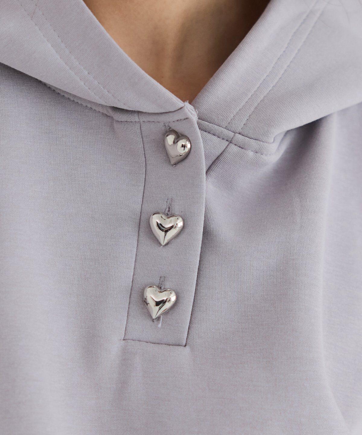 REDYAZEL「ハートボタンショートフーディー」|パーカー|