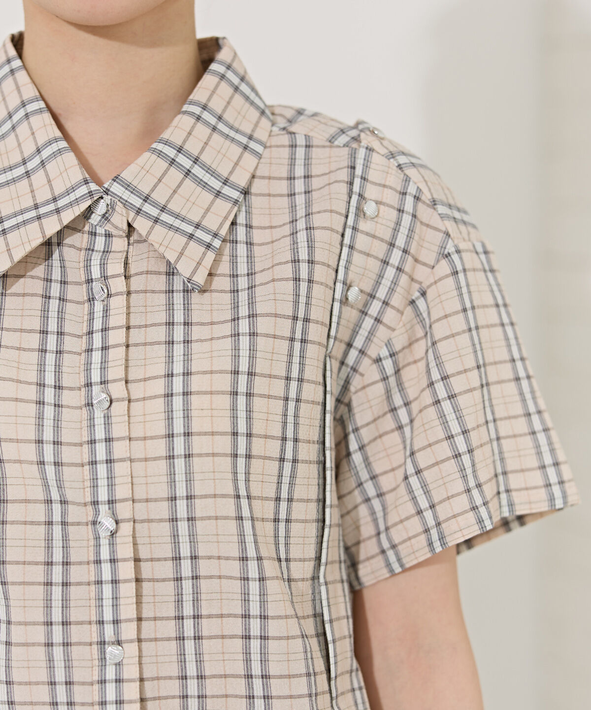 REDYAZEL「2WAYスリーブチェックトップス」|シャツ・ブラウス|