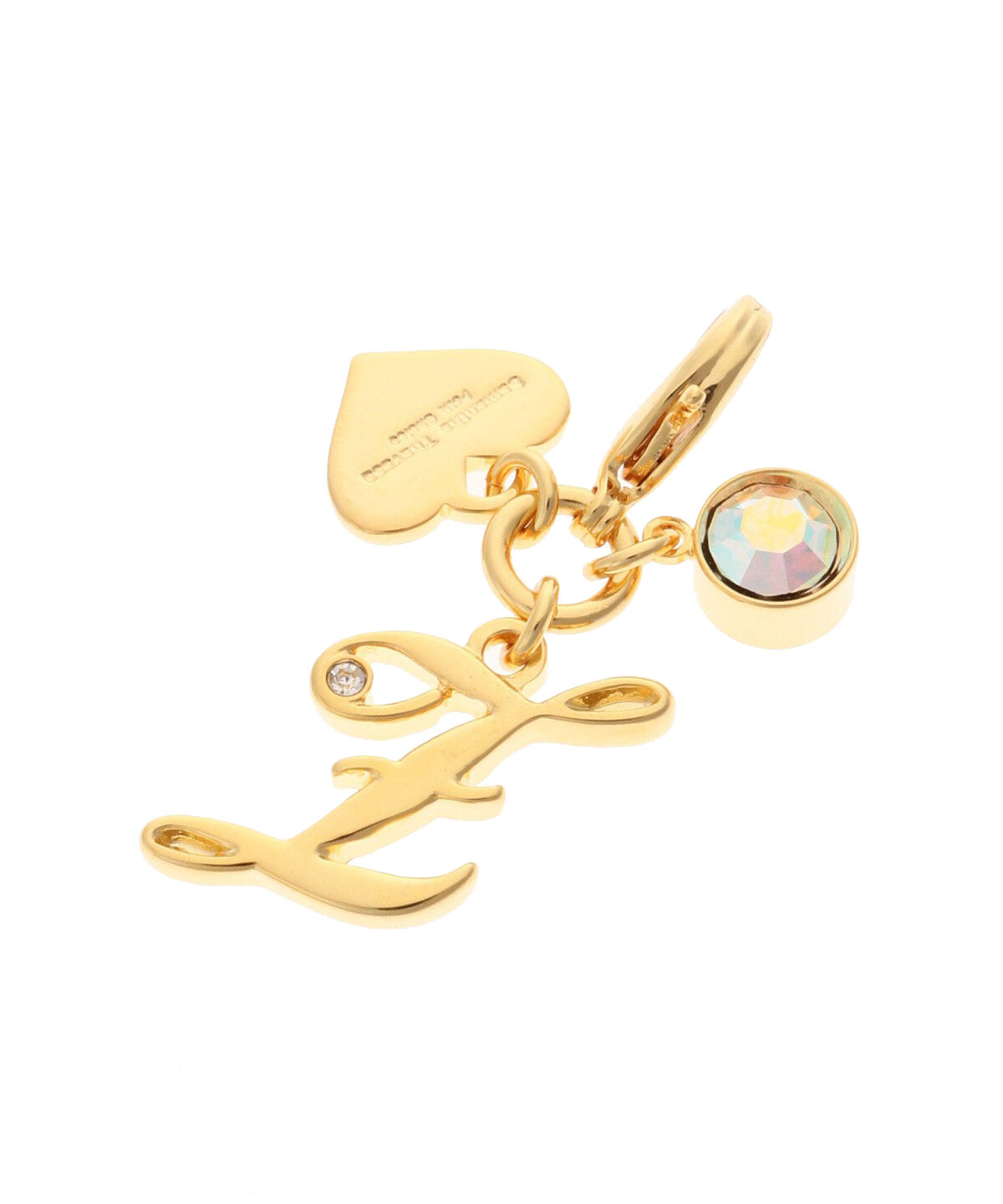 Samantha Thavasa Petit Choice「シンプルイニシャル ファスナーチャーム Ｚ」|チャーム・キーホルダー|ゴールド