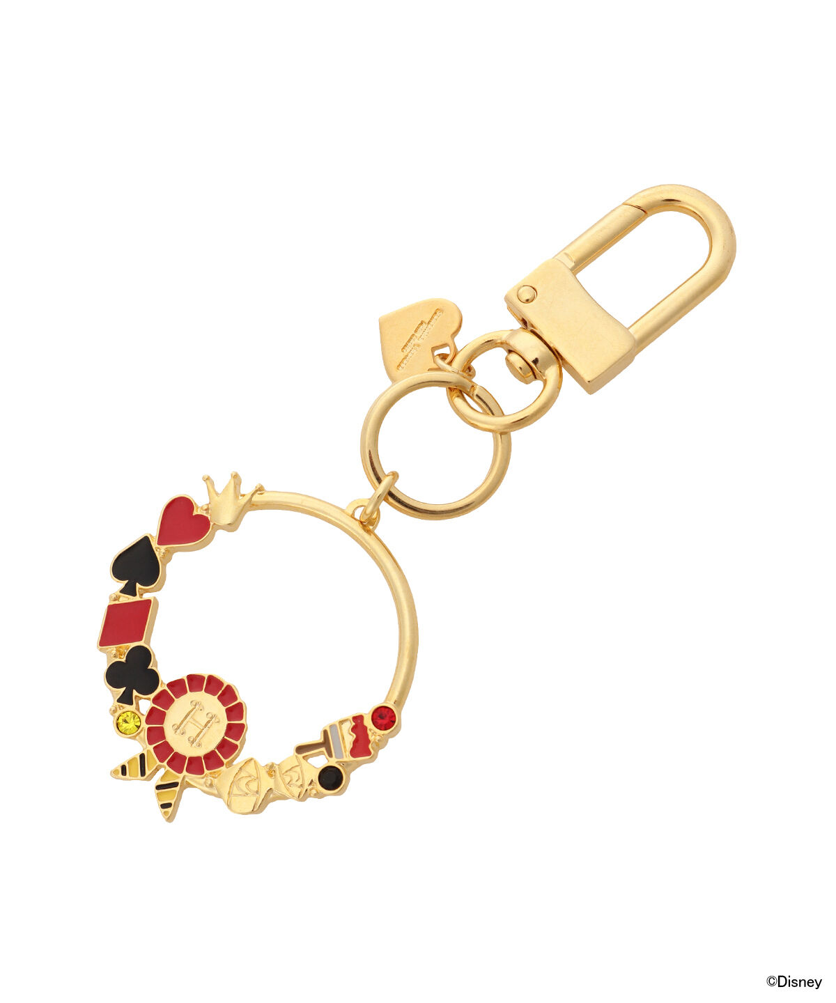 Samantha Thavasa Petit Choice「『ﾃﾞｨｽﾞﾆｰ ﾂｲｽﾃｯﾄﾞﾜﾝﾀﾞｰﾗﾝﾄﾞ』｢ﾊｰﾂﾗﾋﾞｭ」|チャーム・キーホルダー|ゴールド