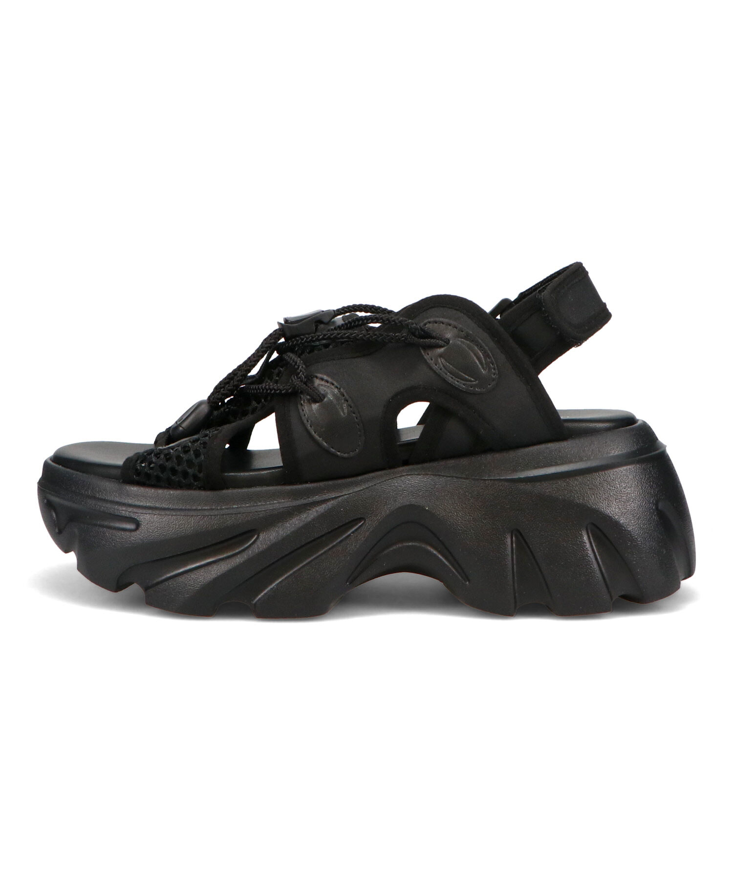 ORiental TRaffic「ドローコード&times;メッシュ厚底サンダル/51210 サンダル 厚底　メッシュ トレンド」|サンダル|