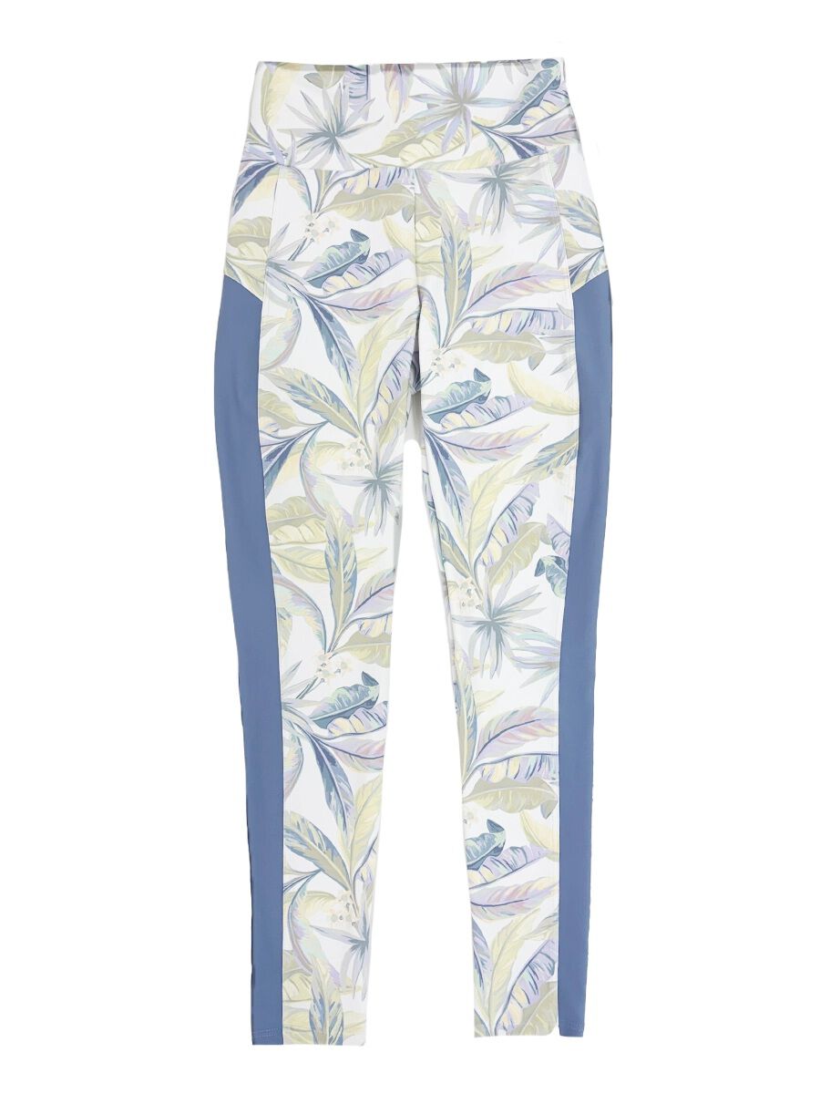 ALBOVE「ペールトーンリーフ柄フルレギンス」|スポーツ|