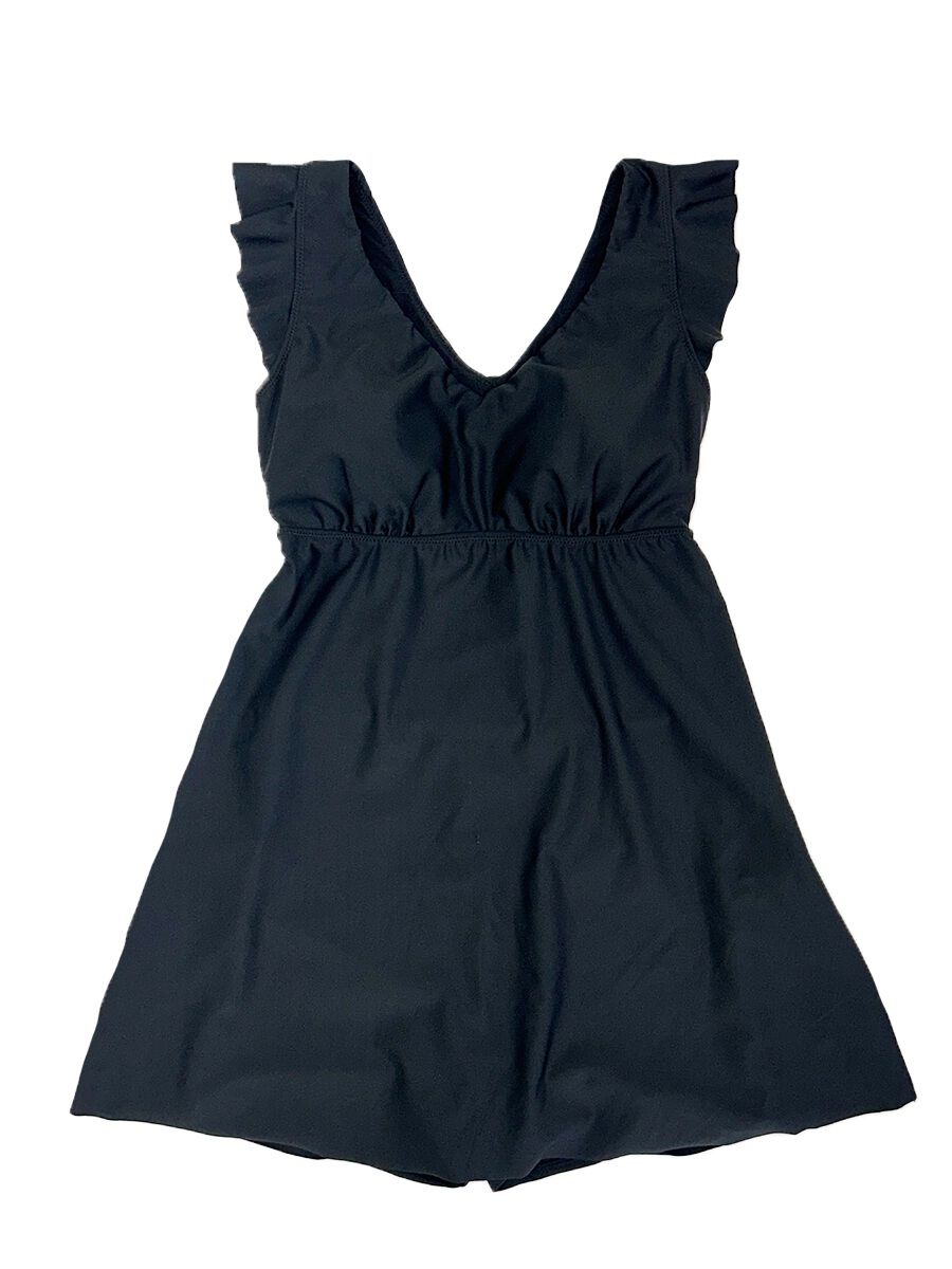 Riberce「【新作】ブラックペタルスリーブキャミソールビキニ/キャミキニ」|ビキニ|