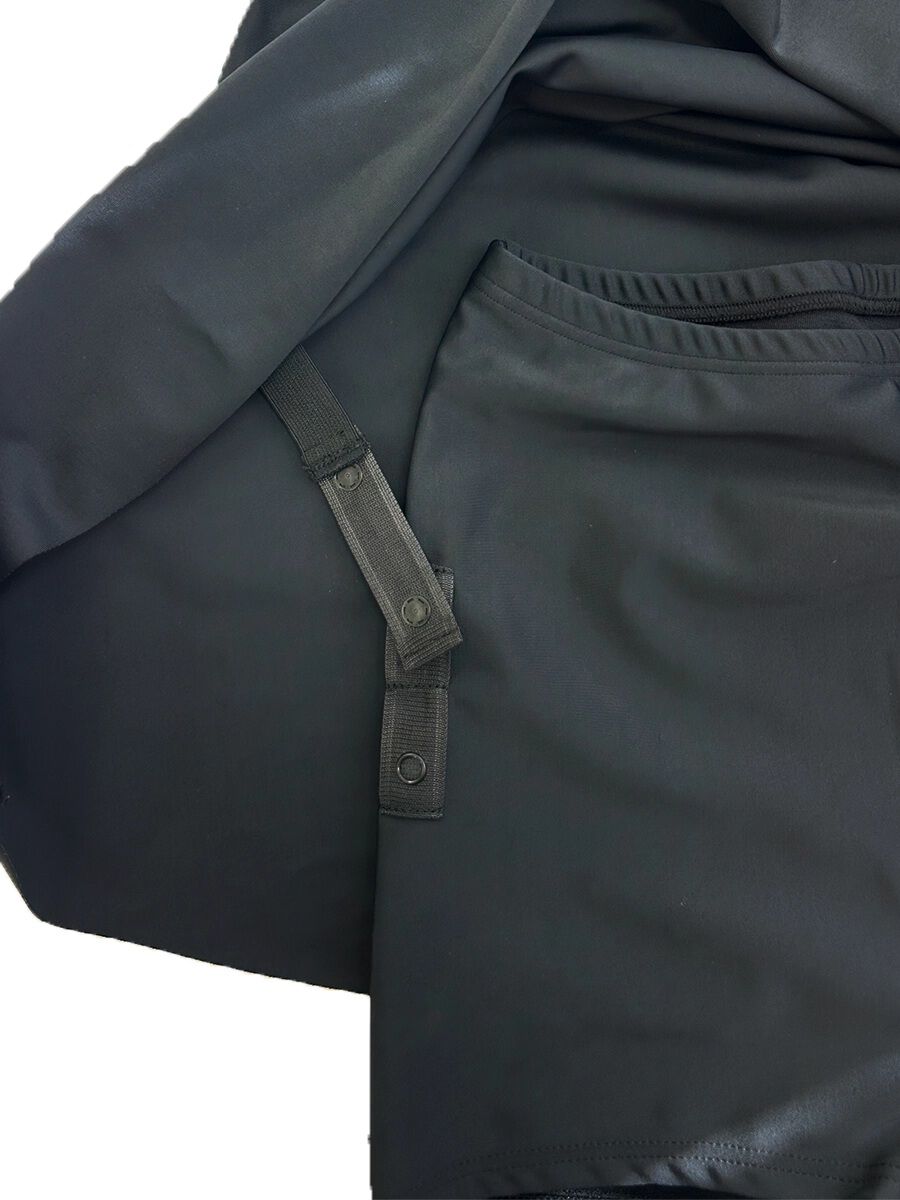 Riberce「【新作】ブラックペタルスリーブキャミソールビキニ/キャミキニ」|ビキニ|