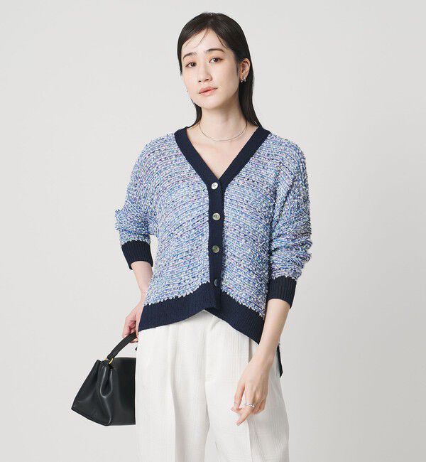 UNITED ARROWS「ミックスヤーン カーディガン」|カーディガン|NAVY