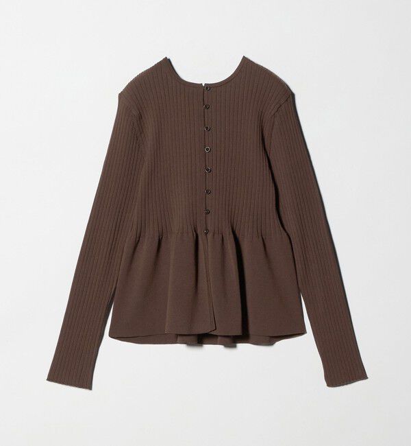 BEAUTY&YOUTH UNITED ARROWS「【WEB限定 Wardrobe DAILY MINIMAL】ペプラム2WAY リブニットプルオーバー ウォッシャブル」|ニット・セーター|