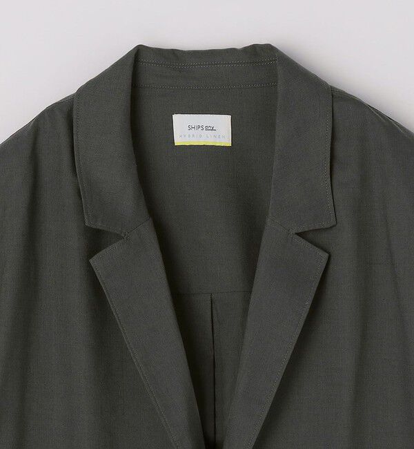 SHIPS any「SHIPS any:〈接触冷感/遮熱等〉ハイブリッドリネン リラックス ジャケット (セットアップ対応)25SS◇」|テーラードジャケット|